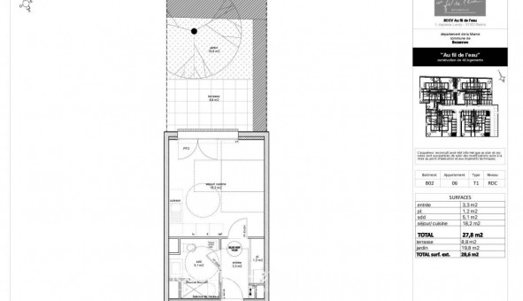 Logement �tudiant T2 &agrave; Bezannes (51430)