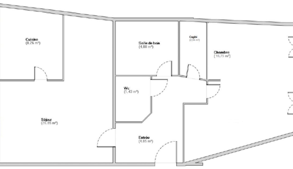 Logement �tudiant T2 &agrave; Biard (86000)