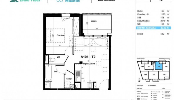 Logement tudiant T2 à Biscarrosse (40600)