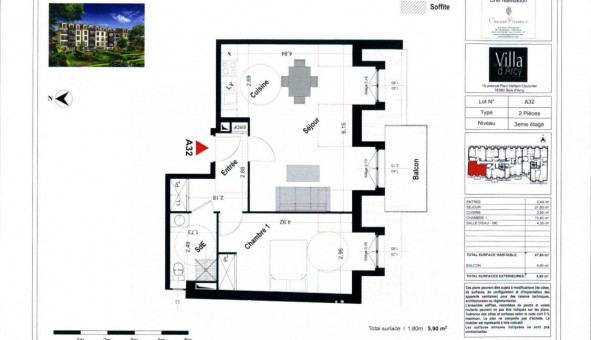 Logement tudiant T2 à Bois d'Arcy (78390)