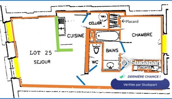 Logement tudiant T2 à Bordeaux (33300)