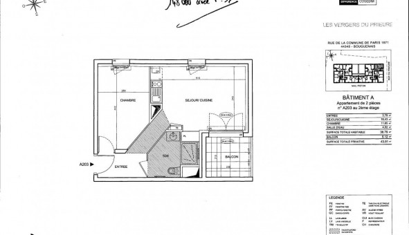 Logement tudiant T2 à Bouguenais (44340)