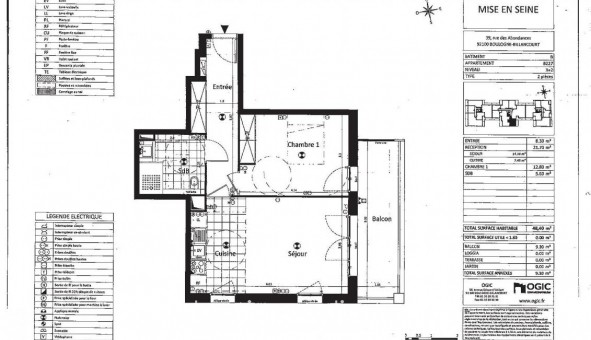 Logement tudiant T2 à Boulogne Billancourt (92100)