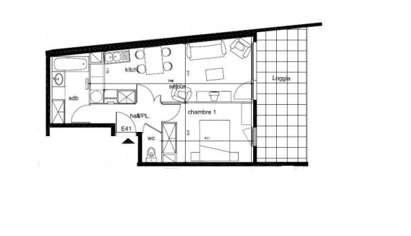 Logement tudiant T2 à Bourgoin Jallieu (38300)