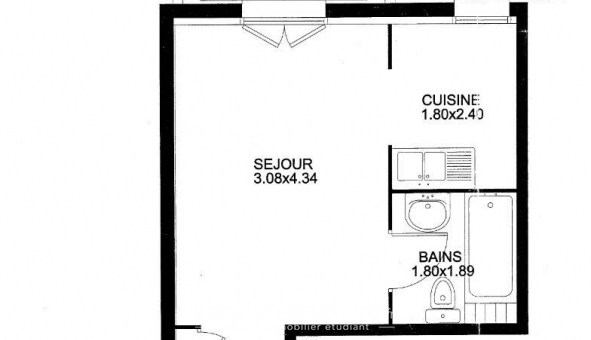 Logement tudiant T2 à Bron (69500)