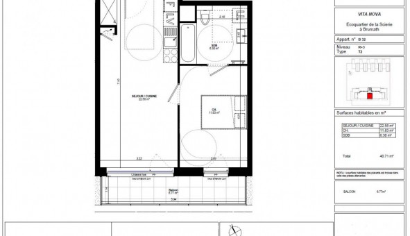 Logement tudiant T2 à Brumath (67170)