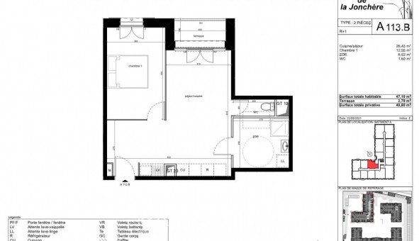 Logement étudiant T2 à Bussy Saint Georges (77600)
