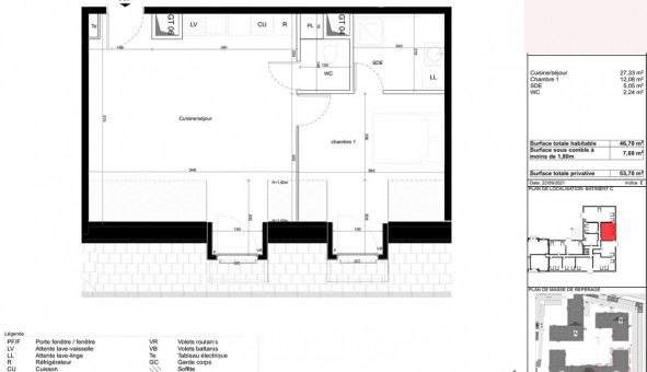 Logement �tudiant T2 &agrave; Bussy Saint Georges (77600)