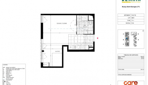 Logement �tudiant T2 &agrave; Bussy Saint Georges (77600)