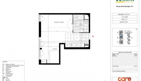 Logement �tudiant T2 &agrave; Bussy Saint Georges (77600)