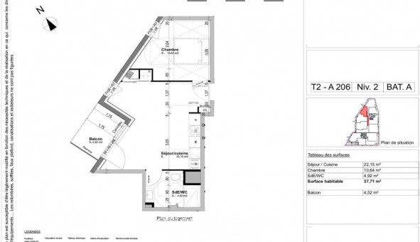 Logement tudiant T2 à Caen (14000)