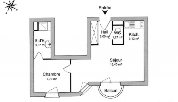 Logement �tudiant T2 &agrave; Caen (14000)