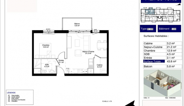 Logement �tudiant T2 &agrave; Camiers (62176)