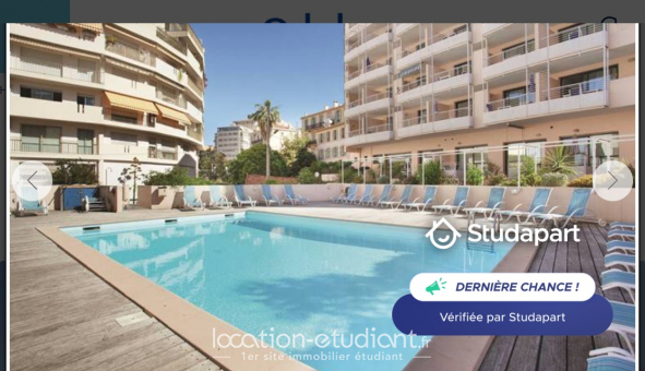 Logement �tudiant T2 &agrave; Cannes (06400)