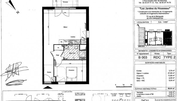 Logement tudiant T2 à Carquefou (44470)