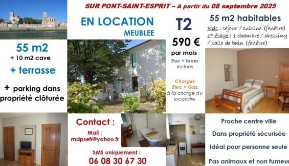 Logement tudiant Location T2 Vide Carsan (30130)
