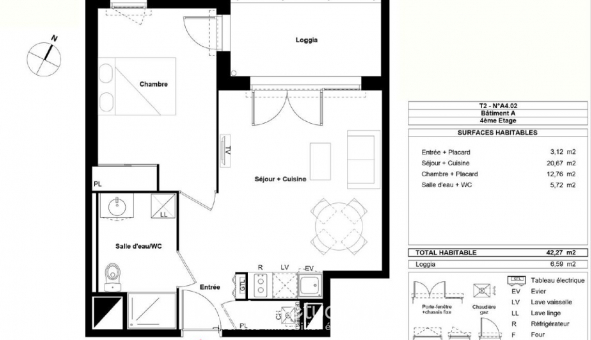 Logement �tudiant T2 &agrave; Cenon (33150)