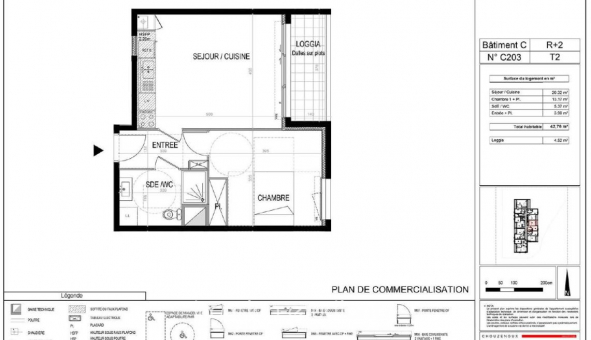 Logement �tudiant T2 &agrave; Cesson S�vign� (35510)