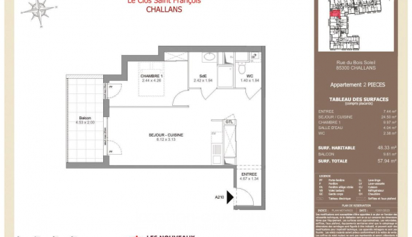 Logement �tudiant T2 &agrave; Challans (85300)