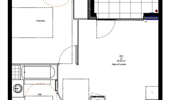 Logement tudiant Location T2 Vide Chambry (73000)