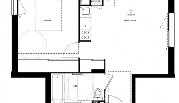 Logement tudiant T2 à Chambry (73000)