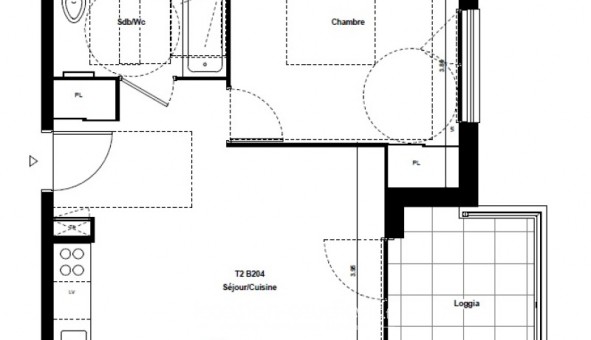 Logement �tudiant T2 &agrave; Chamb�ry (73000)