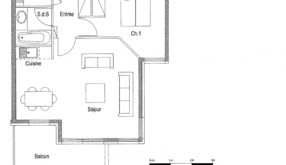 Logement �tudiant T2 &agrave; Chamb�ry (73000)
