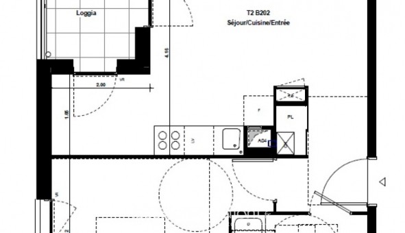 Logement �tudiant T2 &agrave; Chamb�ry (73000)