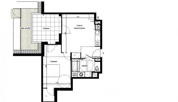 Logement �tudiant T2 &agrave; Chamb�ry (73000)