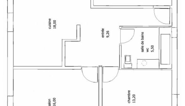 Logement tudiant T2 à Chantraine (88000)