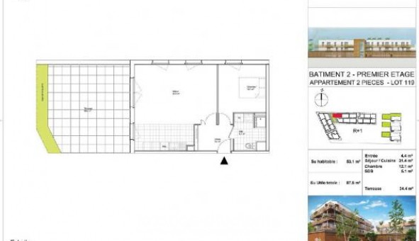 Logement tudiant T2 à Chartres (28000)