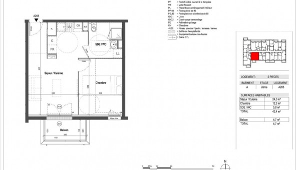 Logement �tudiant T2 &agrave; Chartres (28000)