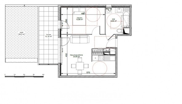 Logement tudiant Location T2 Vide Chasse sur Rhne (38670)
