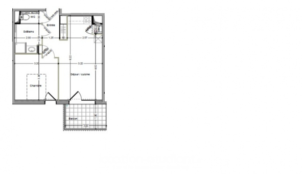 Logement tudiant Location T2 Vide Chtillon sur Cluses (74300)