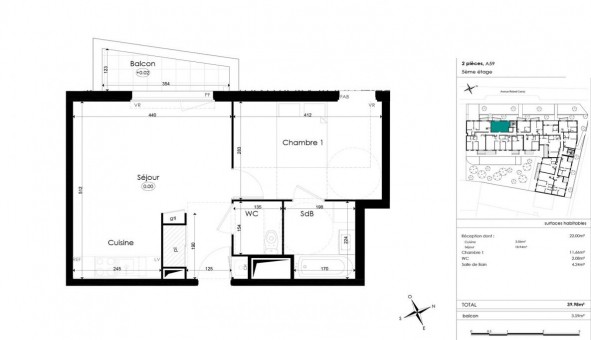 Logement tudiant T2 à Chenve (21300)