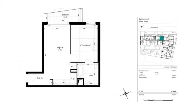 Logement �tudiant T2 &agrave; Chen�ve (21300)