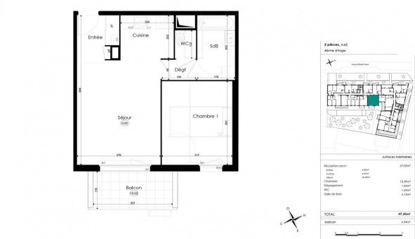 Logement �tudiant T2 &agrave; Chen�ve (21300)