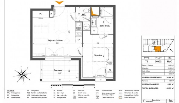 Logement �tudiant T2 &agrave; Cholet (49280)