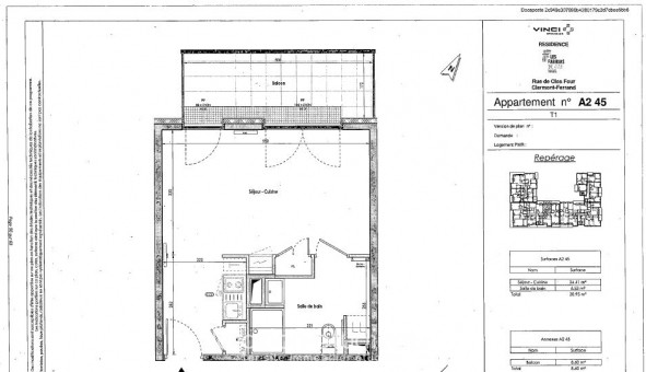 Logement tudiant T2 à Clermont Ferrand (63000)