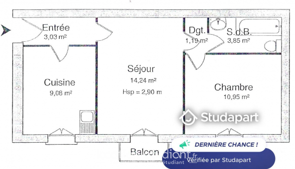 Logement tudiant T2 à Clermont Ferrand (63000)
