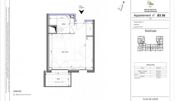 Logement tudiant T2 à Clermont Ferrand (63000)