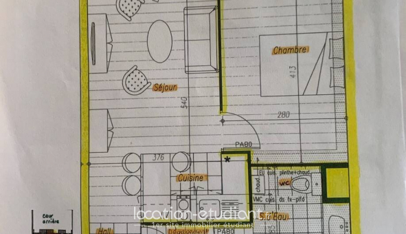 Logement �tudiant T2 &agrave; Clermont Ferrand (63000)