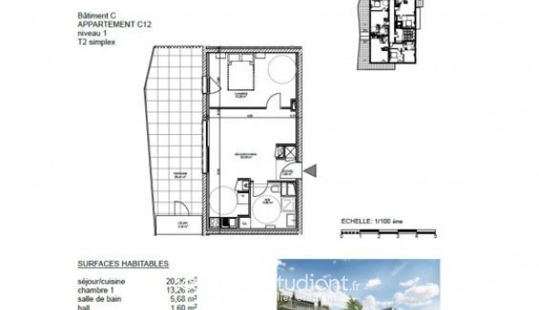 Logement tudiant T2 à Colmar (68000)