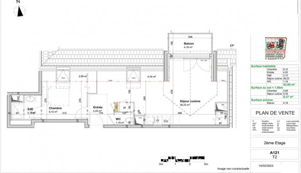 Logement tudiant T2 à Cormelles le Royal (14123)