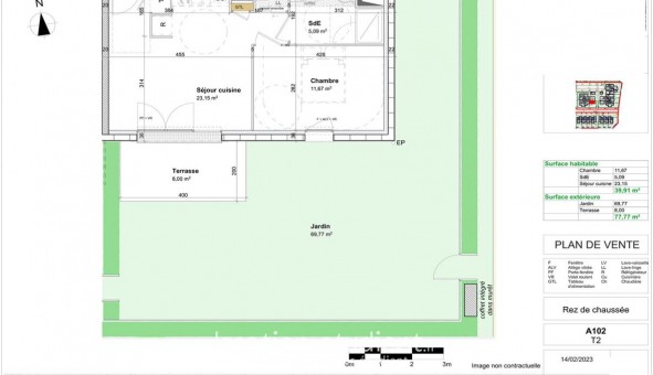 Logement tudiant T2 à Cormelles le Royal (14123)