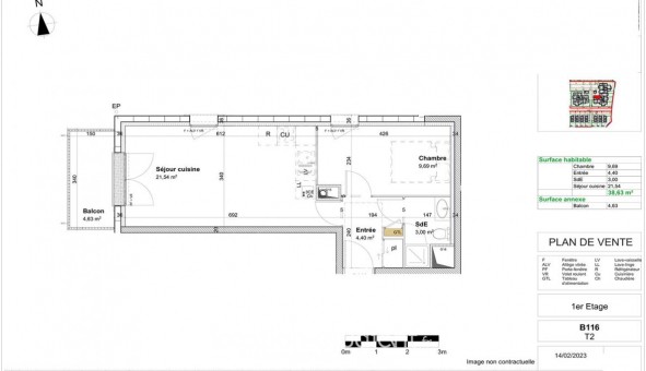 Logement tudiant T2 à Cormelles le Royal (14123)