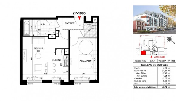 Logement tudiant T2 à Crteil (94000)