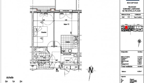 Logement �tudiant T2 &agrave; Cucq (62780)