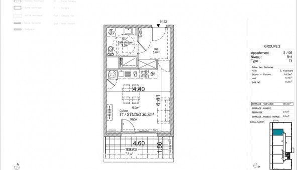 Logement �tudiant T2 &agrave; Cucq (62780)