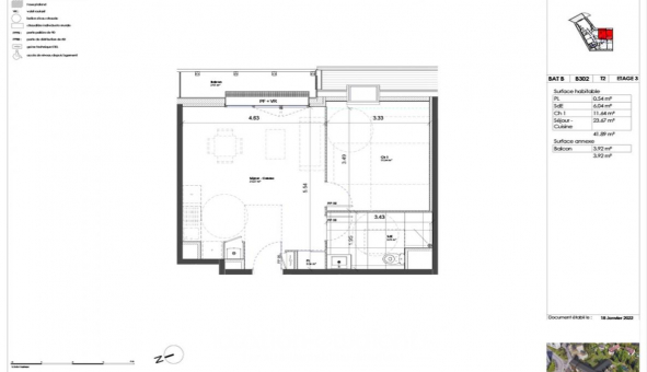 Logement tudiant T2 à Darntal (76160)